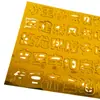 Nuevo Sello de Cumpleaños Alfanumérico Inglés Dorado 26 Princesa Príncipe Constelación Acrílico Decoración para Hornear Pasteles