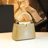 2026 Bolso Nuevo para Mujer Bolso de Hombro Versátil Lujo Ligero Bolso de Mano Elegante Bolso Pequeño con Pedrería Bolso Cruzado de Piel Genuina