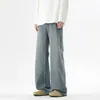 Jeans para hombre, colección otoño 2026: modernos, versátiles, estilo callejero, pantalones casuales de pierna recta, estilo de Hong Kong, geniales y elegantes, corte holgado, pantalones largos sencillos