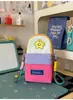 Mochila pequeña nueva con colores contrastantes, bolso de hombro, estuche para lápices, alto atractivo estético, lindo, gran capacidad, bolso cruzado, bolsa para teléfono móvil para exteriores