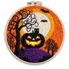 Ins Venta Caliente Halloween Fantasma Calabaza Decoración de Fieltro Colgante para Niños Dibujos Animados Poke Fieltro de Lana Agujado Bordado a Mano Poke