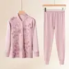 Ropa de Otoño y Pantalones para Mujeres de Mediana Edad y Mayores Cárdigan de Algodón Holgado Talla Grande Ropa Interior Térmica Básica para Papá Traje para Hombre para Mamá