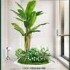 Combinação Paisagística de Plantas Artificiais Verdes Estilo Tropical com Vasos para Escadas Internas e Varandas, Plantas Verdes Grandes para Decoração de Casa, Sem Manutenção
