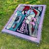 Manta de camping bohemia, manta de picnic, manta de algodón multifuncional, tapiz jacquard, manta de sofá, alfombra de camping para exteriores