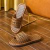 Sandalias y pantuflas para el hogar para mujer, primavera y otoño, verano, ratán, paja, interior, hogar, lino, antideslizantes, sin olor, pies, cuatro estaciones, venta al por mayor para hombres