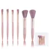 Nuevo Set de 6 Brochas de Maquillaje de Cerdas Suaves, Brocha para Sombras de Ojos, Brocha para Rubor, Herramientas de Belleza Convenientes, Set Completo de Brochas de Maquillaje