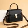 Bolsa Feminina de Alta Qualidade Moda Portátil Couro Bolsa Feminina Quadrada Pequena Estilosa Versátil Bolsa de Ombro Transversal Acabamento Requintado