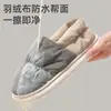 Pantufas de algodão femininas 2023 novo inverno casa saco salto quente impermeável sola grossa antiderrapante sapatos de algodão de interior inverno masculino