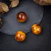 Ventas Directas de Fábrica Accesorios para Joyería de Cuentas Budistas DIY Resina Hilo Dorado Sintético Cuentas Redondas de Sauce Marino Cuentas Sueltas de Imitación de Sauce Marino
