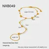 Pulsera Brazalete de Acero Inoxidable Estilo Ins Transfronteriza con Baño de Oro de 18K, Resistente al Agua, Pulsera Entrelazada, Joyería de Gama Alta de Nicho para Mujeres