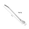 Colher de palito colher de palito de aço inoxidável com aparência elegante tubo de metal de uso duplo para beber tubo de metal para beber suco chá de leite colher com filtro atacado