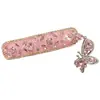 Grampo de Cabelo com Borboleta de Strass e Franja de Alta Resistência, Presilha Rosa, Acessório de Cabelo com Presilha de Encaixe Vintage, Novo Ornamento de Cabelo Estilo Chinês Mongol