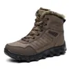 Zapatos Nuevos de Invierno para Hombre, Botas de Nieve con Piel Integrada, Botas Deportivas de Senderismo, Zapatos de Algodón con Terciopelo, Zapatos Casuales
