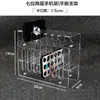 Soporte de Exhibición Refrigerador para Teléfono de Transmisión en Vivo de Escritorio de una Sola Capa Multi-capa Soporte para Colocación de Batería Externa iPad Acrílico Estante de Almacenamiento Multi-posición