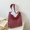 Bolsa de Compras Versátil Estilo Coreano Bolsa Tejida 2026 Nuevo Invierno Moda Retro para Viajar Textura Bolso de Hombro Único Cruzado