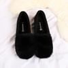 Novos Sapatos Peludos 2023 para Mulheres, Roupa Externa de Outono e Inverno, Sapatos Peludos Femininos, Sapatos Peludos com Solado Plano, Sapatos para Gestantes, Luz de Velas