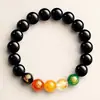 Taobao Venda Quente Pulseira de Obsidiana Contas de Obsidiana Dourada Pulseira da Fortuna dos Cinco Deuses da Riqueza Masculina Presente Feminino Atacado