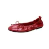 Bailarinas con detalle de lazo, zapatos de salón poco profundos para mujer, nueva colección Otoño 2026, estilo Mary Jane versátil, zapatos de abuela, zapatos sin cordones