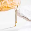Pendientes Versátiles Exquisitos de Diamante de Imitación, Estilo Transfronterizo Europeo y Americano, Diseño Colgante Cúbico, Pendientes Elegantes y de Lujo Ligero de Nicho para Mujer