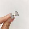 Anel de Pérola Natural de Água Doce Zhuji Ouro Real 18K Galvanizado Anel de Zircônia Doce e Fofo Laço Atacado
