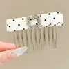 Pente invertido requintado e fofo para penteados estilo princesa, presilhas laterais para cabelo para mulheres, acessórios de cabelo com laço estilo coreano e presilhas de cabelo da moda para estilizar e arrumar fios soltos