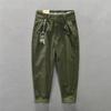 Calças Masculinas Retro High Street de Perna Reta Business Casual Nova Moda Tendência Ins Calças Longas Estilo Americano Calças Cargo