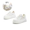 Tenis Blancos para Mujer con Suela Tipo Película, Piel Genuina, Nuevo Estilo Primavera 2026, Zapatos Individuales Versátiles, Zapatos Deportivos de Suela Gruesa para Mujer
