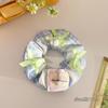 Dulce Liga para el Cabello Scrunchie para Mujeres, Satén de Alta Gama Estilo Coreano Versátil Cuerda para el Cabello, Suave Encaje Lunares Accesorio para el Cabello, Pañuelo Cuadrado para la Cabeza
