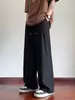 Pantalones Casuales para Hombre Estilo Americano, Pierna Recta, Talla Grande, Pantalones Deportivos de Pierna Ancha, Pantalones Largos Sueltos, Pantalones Largos Delgados de Verano con Caída