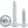 Tornillos Autorroscantes de Acero al Carbono Niquelado con Cabeza Redonda Phillips y Arandela, Tornillos Autorroscantes Ranura Phillips M2/M3/M4/M5