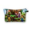 Bolsa cosmética de Minecraft más vendida, bolsa de almacenamiento portátil de gran capacidad para niños, linda bolsa de aseo, cantidad mínima de pedido de una pieza