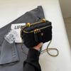 Internet Celebrant Rhombic Chain Bolsa Pequena Feminina 2024 Outono e Inverno Nova Bolsa Quadrada Pequena de Lã Bolsa de Ombro da Moda Bolsa para Celular