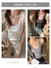 Nuevo Estilo Camisola Chaleco en Forma de I para Mujer, Ropa Interior sin Mangas para Primavera y Verano con Elegante Empalme de Encaje y Diseño de Cuello Cuadrado, Adecuado para Usar como Ropa Exterior