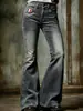 Pantalones de Campana Estilo Nuevo para Mujer, Pantalones Largos de Mezclilla Sintética, Punk Retro, Comercio Exterior, Ropa de Mujer Amazon, Venta Caliente en Sitio Independiente