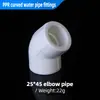 Codo de 45 Grados PPR, Conexión de Tubería de Plástico para Agua Fría y Caliente
