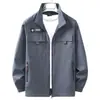 Traje de Ropa de Trabajo Elástica para Primavera y Otoño para Hombres, Ropa de Protección Laboral Resistente al Desgaste y a la Suciedad, Chaqueta de Ropa de Trabajo Transpirable para Sitios de Construcción y Fábricas