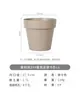 Vaso de Flor Minimalista Gabrielle com Borda Larga Textura de Couro Diâmetro Pequeno Vaso de Chifre para Plantio Jardinagem de Mesa em Casa Vaso de Flor Pequeno Branco