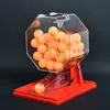 Máquina Manual de Loteria Comercial Roda Giratória Transparente Máquina de Seleção de Bolas de Loteria Duas Cores Caixa de Loteria Adereços para Sorteio