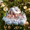 Igloo Navideño Transfronterizo Acrílico Regalo de Invierno Colgante Decorativo de Acrílico Llavero para Coche