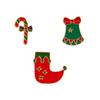 Broche de Natal Desenho Animado Esmalte Metal Distintivo Decorações de Natal Papai Noel Árvore Alce Sino Pin Fivela Acessórios