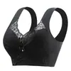 Sujetador Push-Up de Encaje de Seda Helada Estilo Bao Du para Tallas Grandes con Hermoso Diseño en la Espalda, Minimiza Busto Grande, Tirantes Delgados, Sin Costuras, Ropa Interior para Mujer