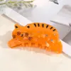 Presilhas de Cabelo de Acetato de Dálmata Desenho Animado Fofo para Meninas, Presilhas de Tubarão com Formato de Gato e Tigre, Acessórios de Cabelo Divertidos Atacado