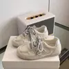 Zapatillas de Entrenamiento Alemanas de Gamuza con Suela Gruesa para Mujer, Nuevo Estilo Primavera y Otoño 2026, con Cordones Dobles de Color Sólido, Tenis Casuales Transpirables para Mujer