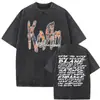 2025 Estilo Nuevo Lavado Vintage Banda de Rock Korn Falling Away from Me Camiseta Algodón
