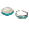 Anillo de línea azul con esmalte de caída diseño ins femenino nicho personalidad sentido de la moda Plata tailandesa anillo abierto anillo para el dedo índice