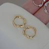 S925 Sterling Silver Twist Ear Buckle Simples Elegante Mobius Brincos Femininos Luz Luxo Nicho Design Sense Circle Ear Ring