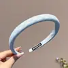 Diadema de Estilo Fresco de Lujo Ligero, Diseño de Esponja Fina, Accesorio para el Cabello de Gama Alta, Diadema de Colores para Mujeres, Venta al por Mayor, Diadema de Corona Alta para Lavarse la Cara
