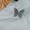 Novo quente da primavera strass borboleta corsage clipe de cabelo em forma de flor base mais joia material de flor de sapato fábrica atacado