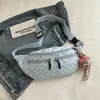 Bolsa de peito artística popular em lona estilo floresta com bolinhas, novo modelo outono 2026, bolsa de peito e bolsa de cintura portátil de grande capacidade
