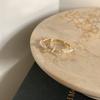 Anillo Abierto Exquisito de Perla y Circonita con Lazo Ajustable Anillo de Dedo de Lujo Elegante Nicho Avanzado Producto Nuevo